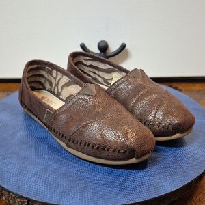 Bobs Casual Brown Leather Loafers for Women (#1108) Sz.8.5.